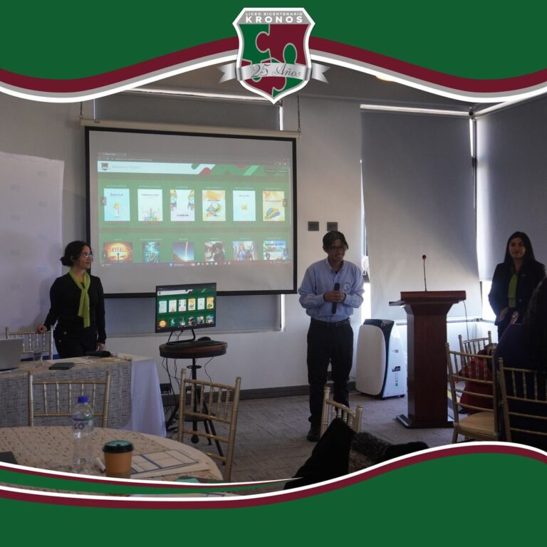 Estimada comunidad Kronos, compartimos fotografías de la Presentación del proyecto de innovación escolar “Biblioteca Digital Inclusiva”. En este evento, docentes y un estudiante representante de 4to m (6)