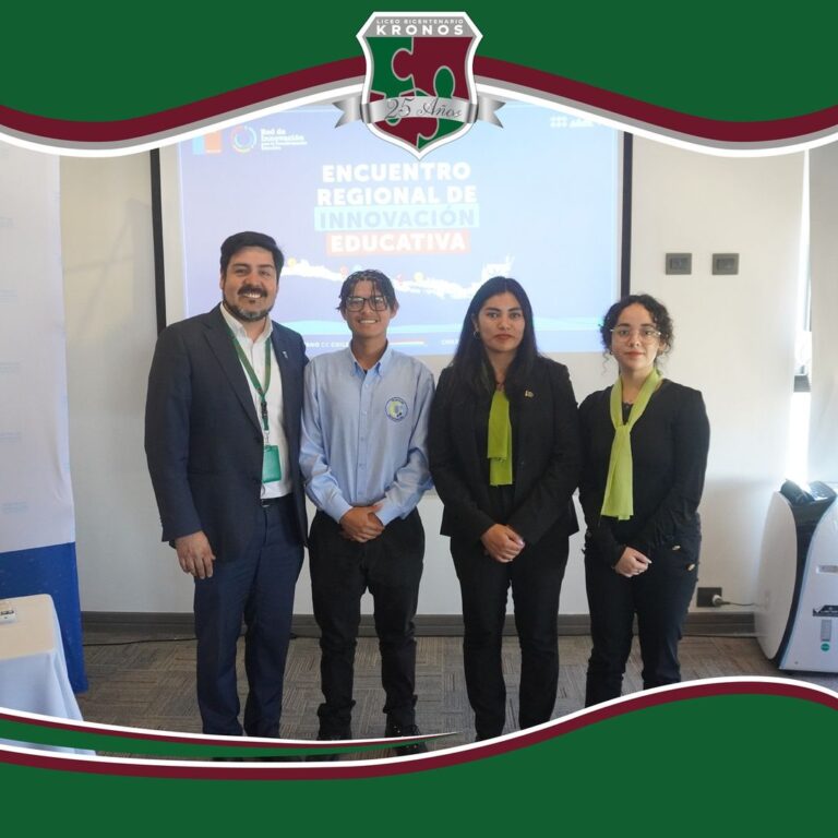 Estimada comunidad Kronos, compartimos fotografías de la Presentación del proyecto de innovación escolar “Biblioteca Digital Inclusiva”. En este evento, docentes y un estudiante representante de 4to m (7)